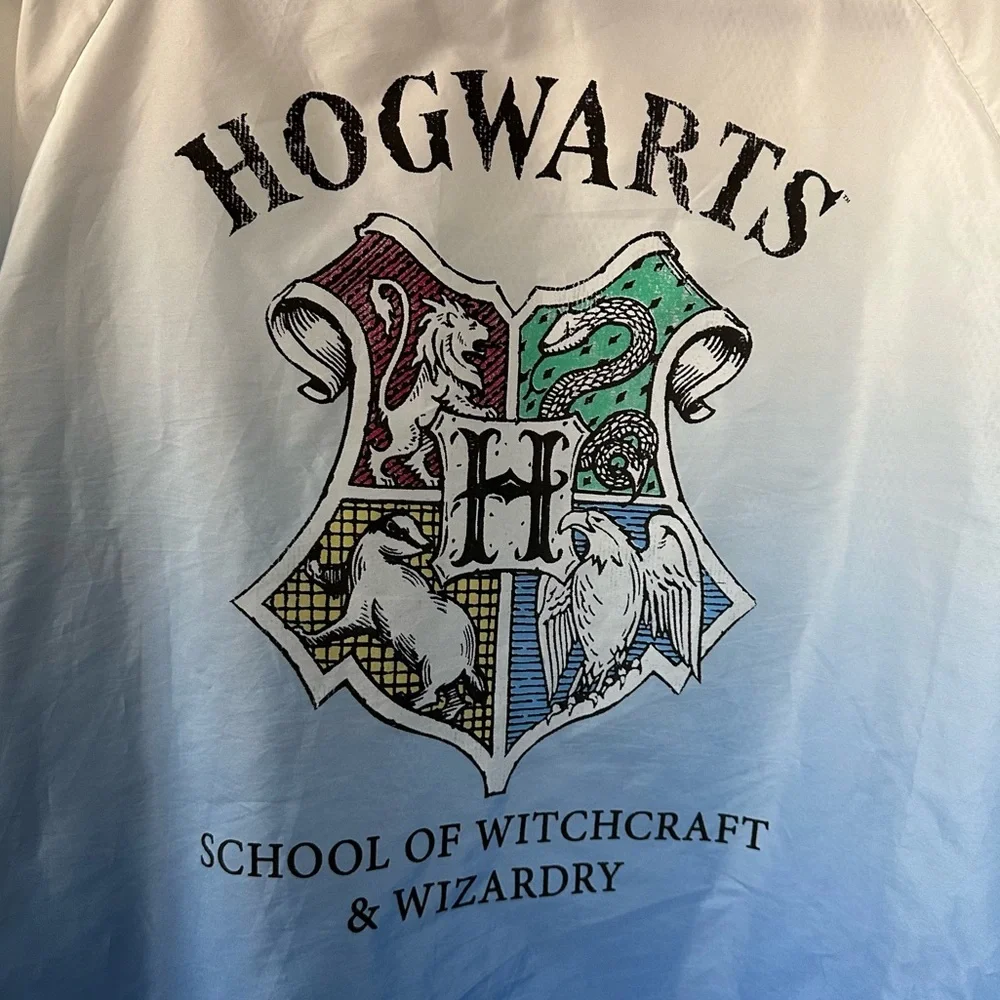 Harry Potter Hogwarts Windbreaker Pullover 1/4 Zip Sz M - Picture 8 of 9